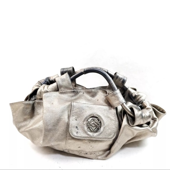 Hand Bag Loewe Gold Leather 1288725